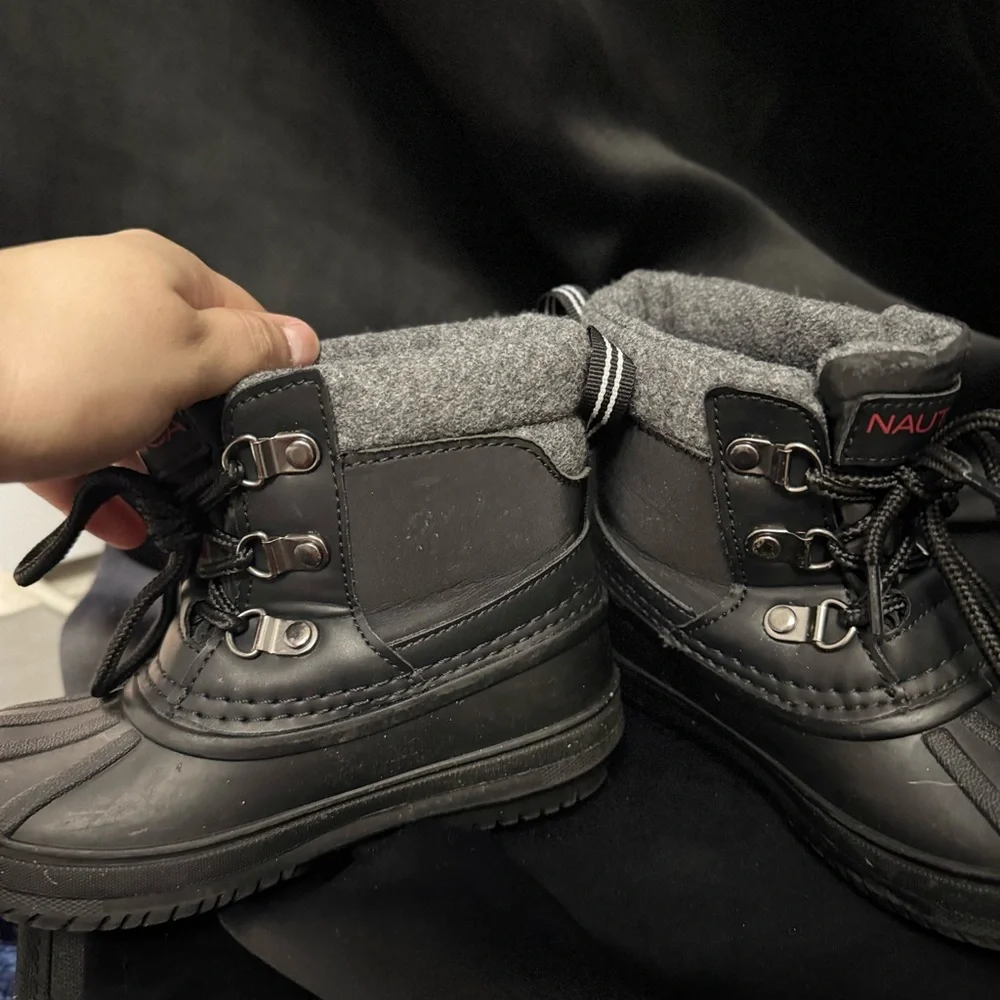 Nautica Black Grey Kids' Rain & Snow Boots